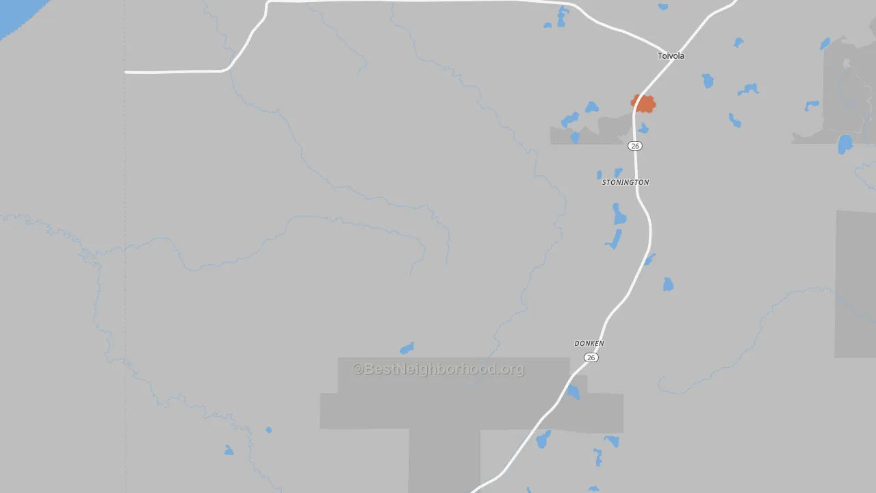 Bike Grade map of 49965, MI