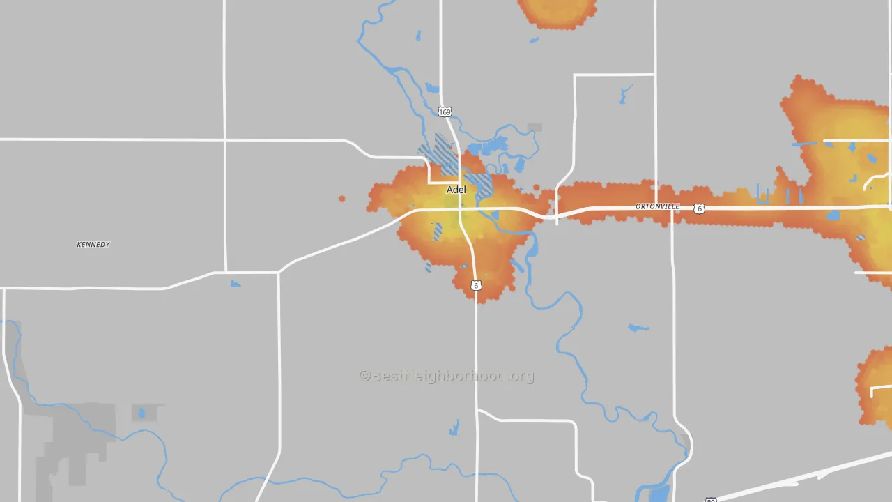 Bike Grade map of 50003, IA