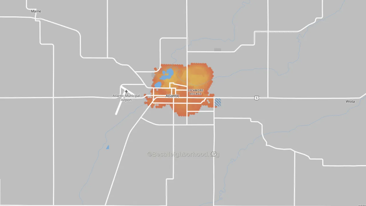Bike Grade map of 50022, IA