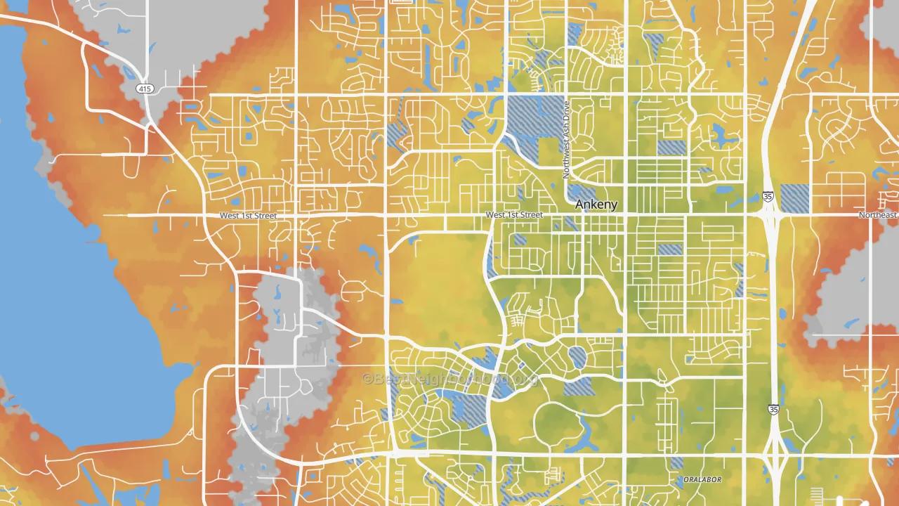 Bike Grade map of 50023, IA