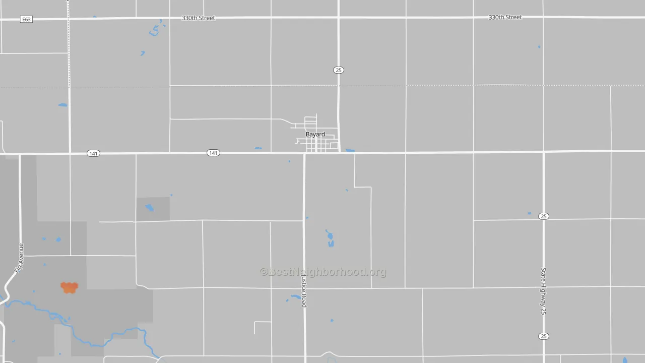 Bike Grade map of 50029, IA