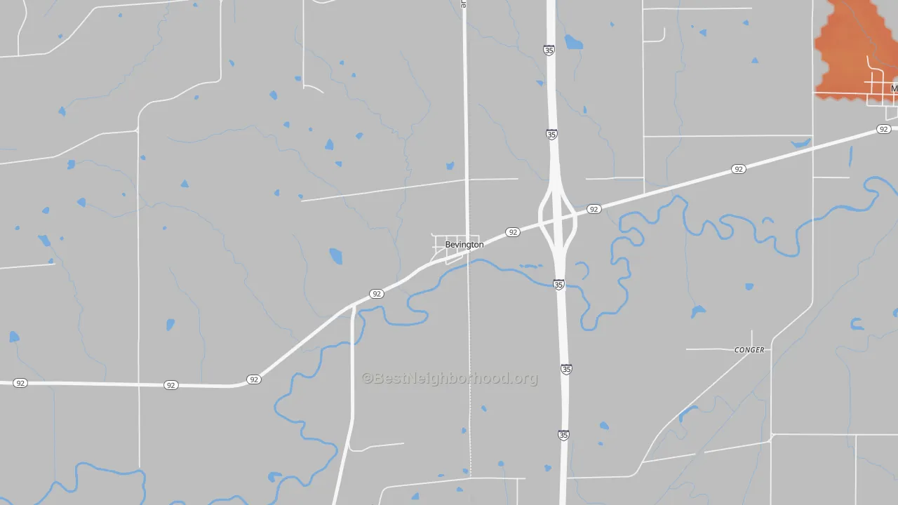 Bike Grade map of 50033, IA