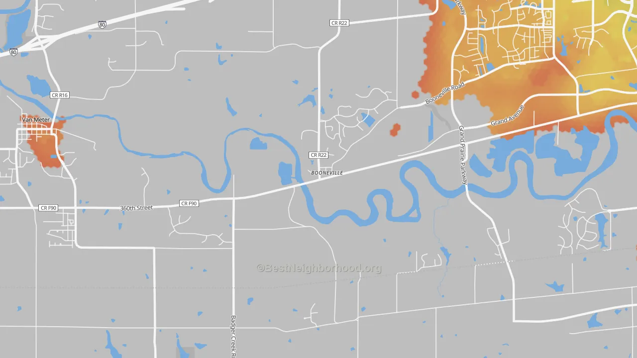 Bike Grade map of 50038, IA