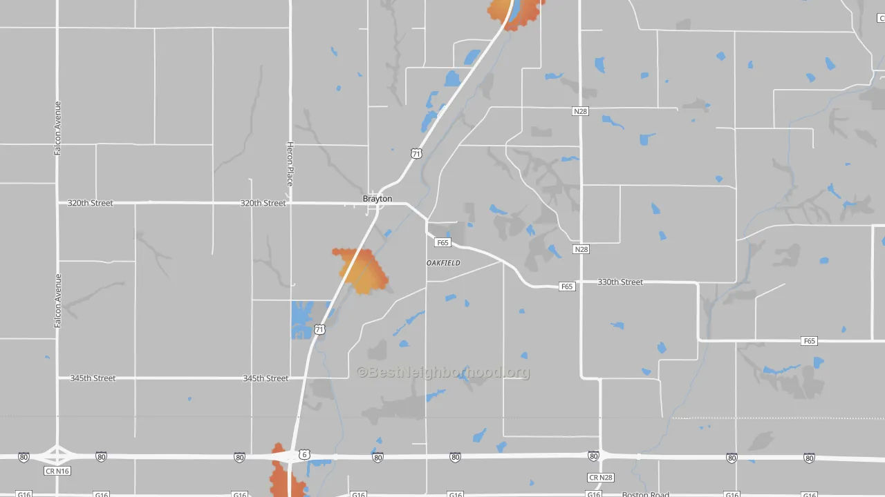 Bike Grade map of 50042, IA