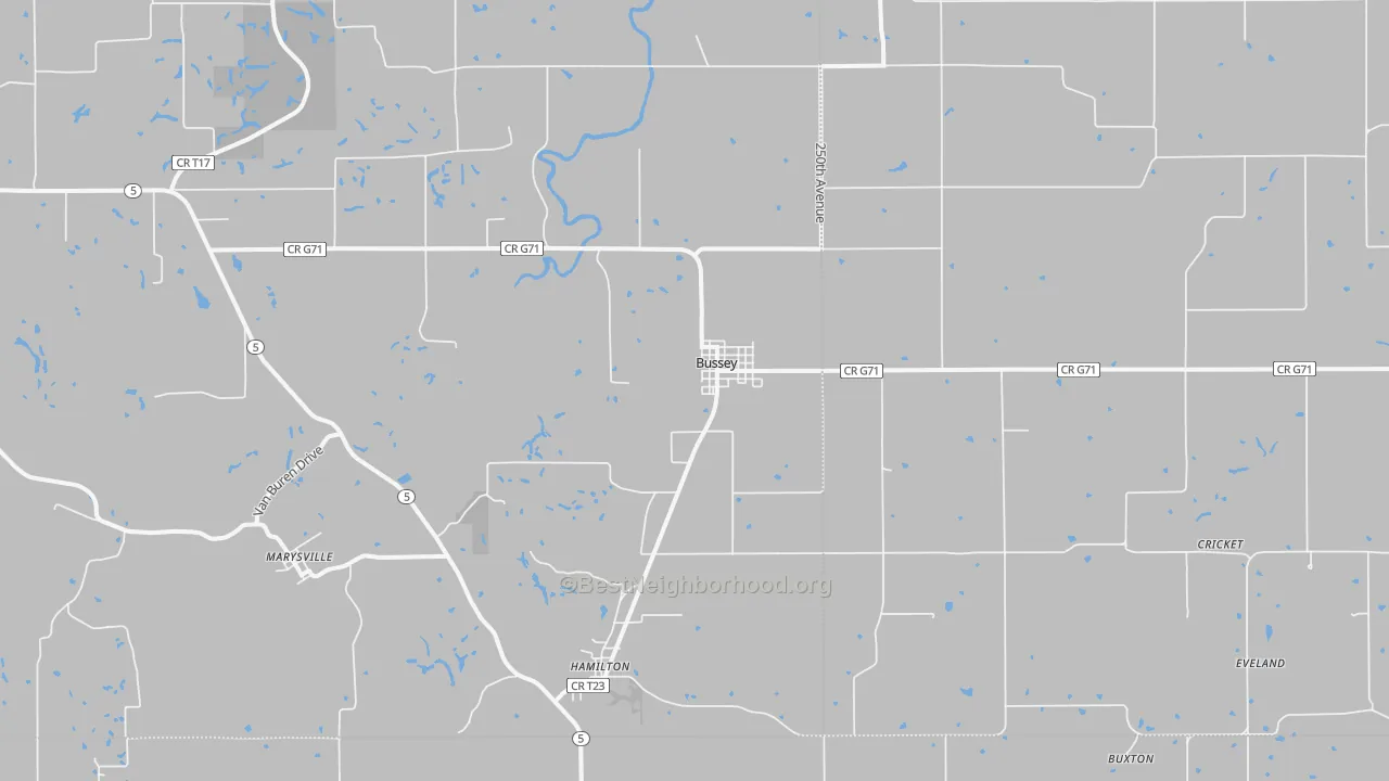 Bike Grade map of 50044, IA