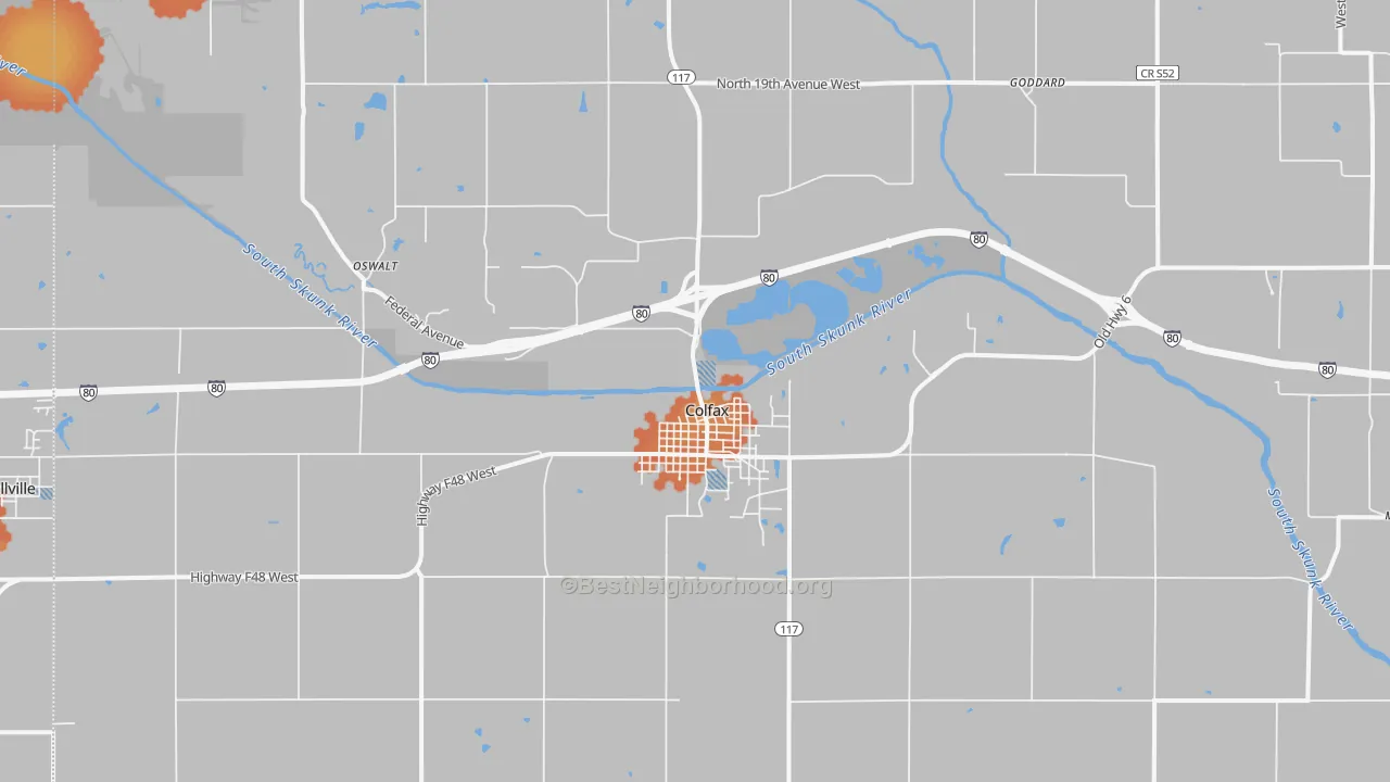 Bike Grade map of 50054, IA