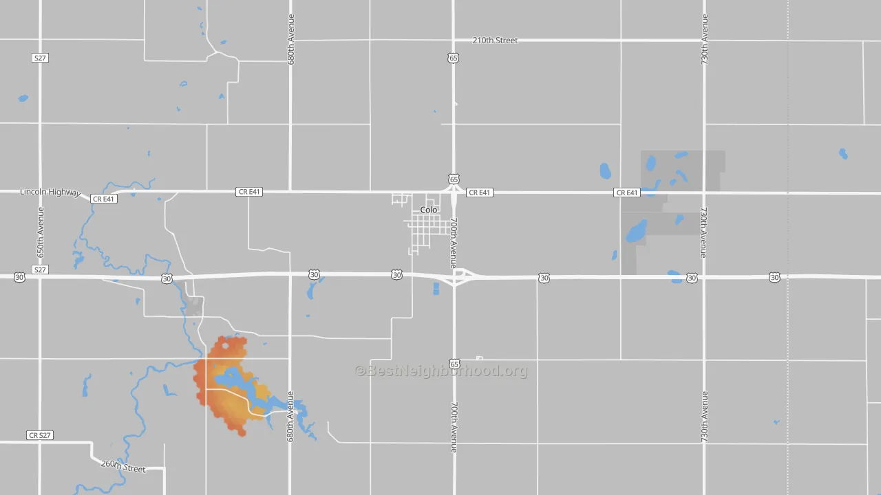 Bike Grade map of 50056, IA