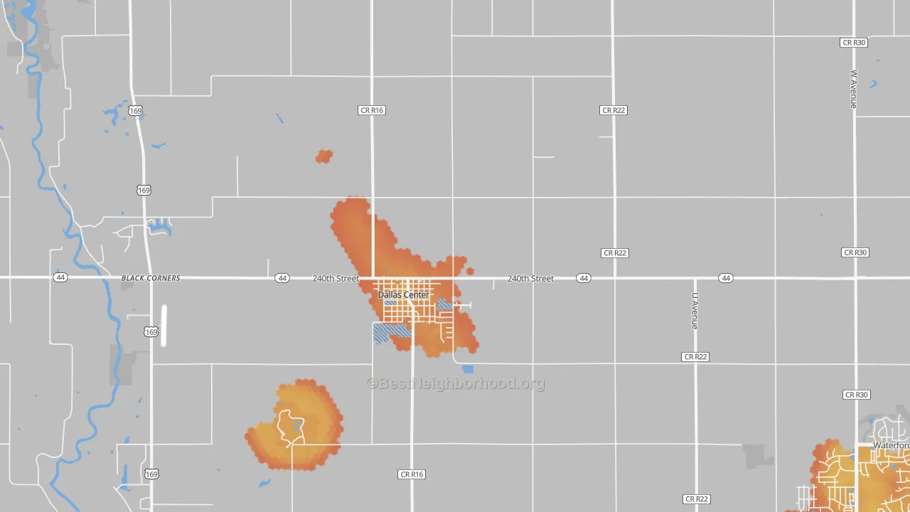Bike Grade map of 50063, IA
