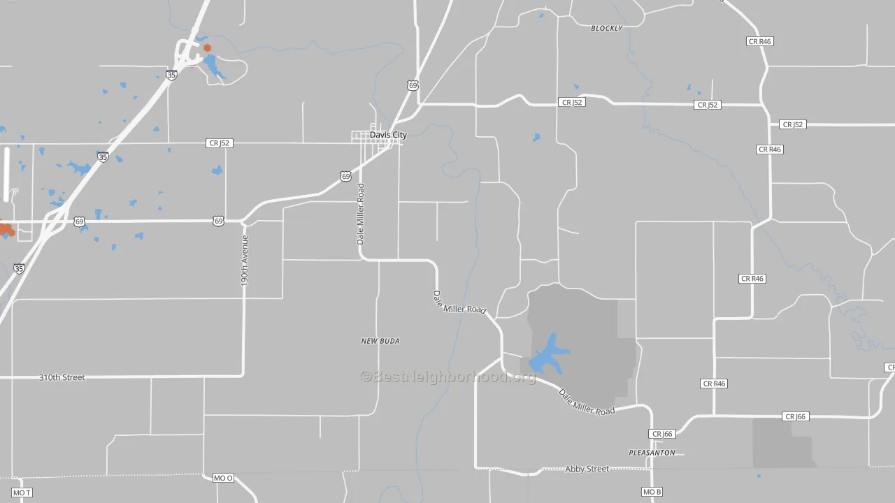 Bike Grade map of 50065, IA