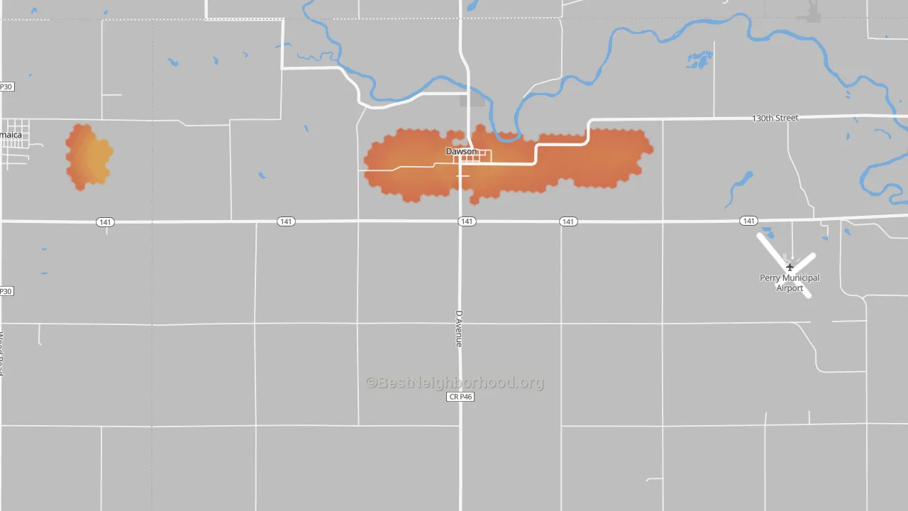 Bike Grade map of 50066, IA