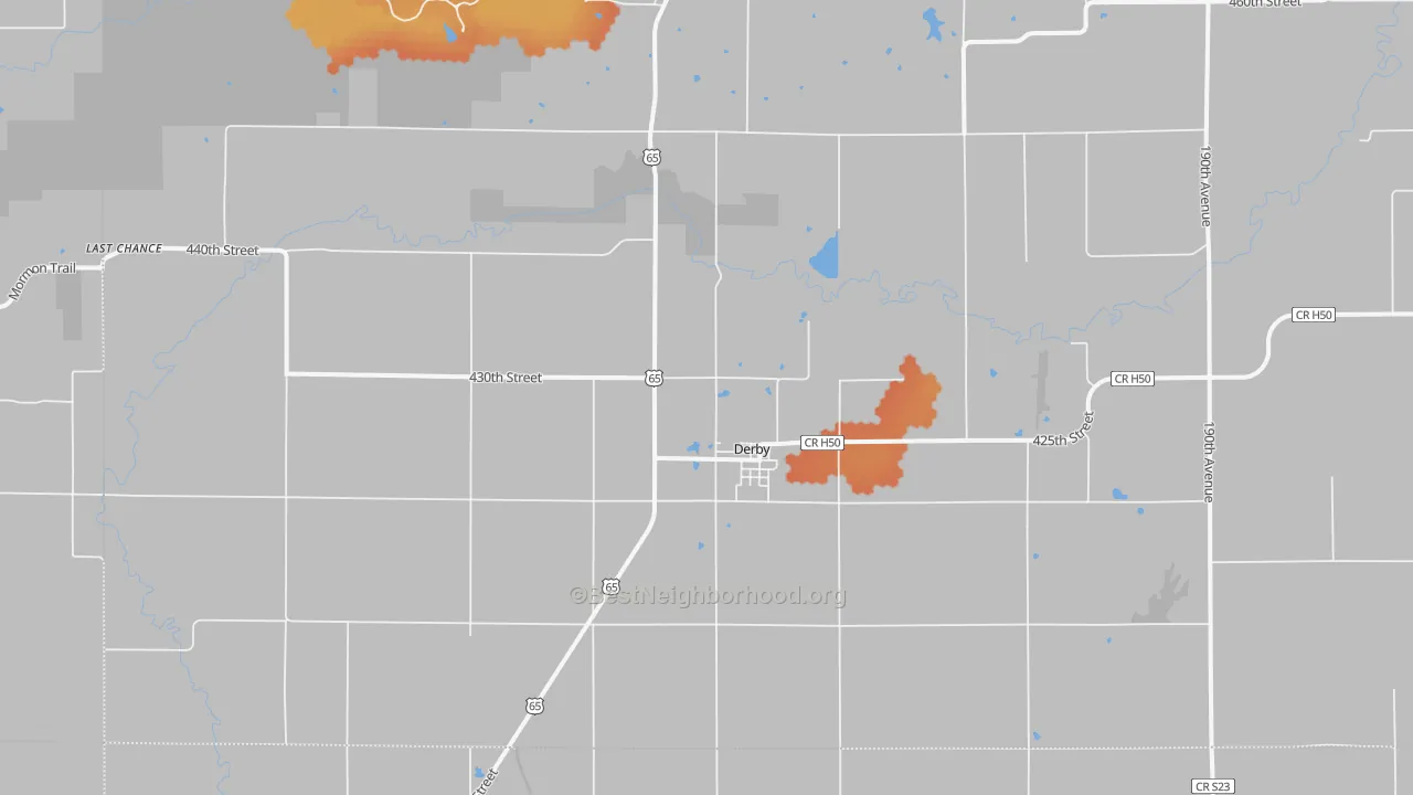 Bike Grade map of 50068, IA