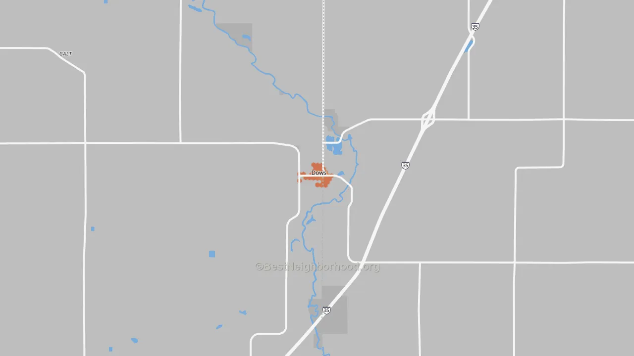Bike Grade map of 50071, IA