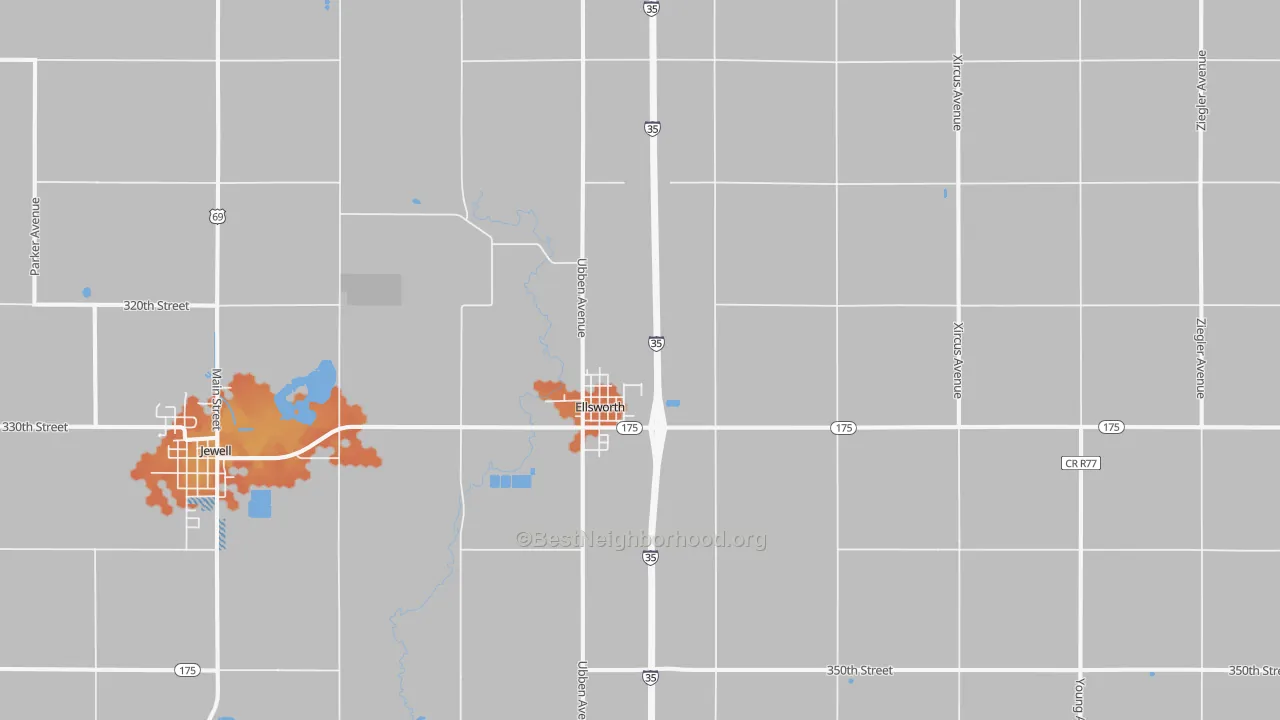 Bike Grade map of 50075, IA