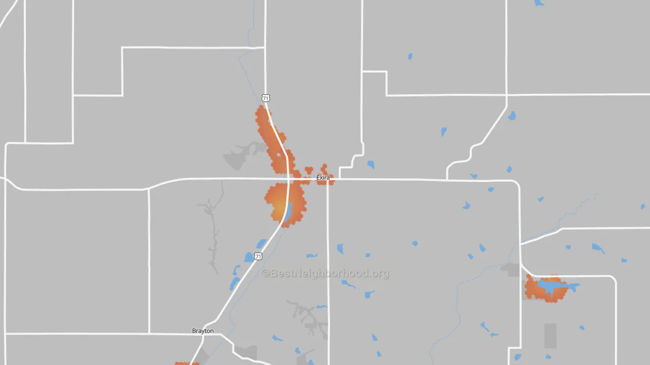 Bike Grade map of 50076, IA