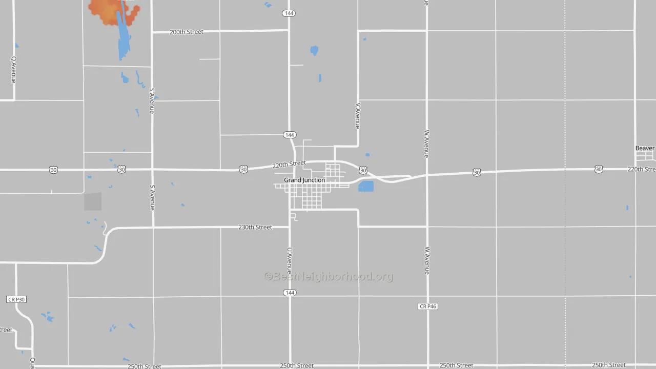 Bike Grade map of 50107, IA