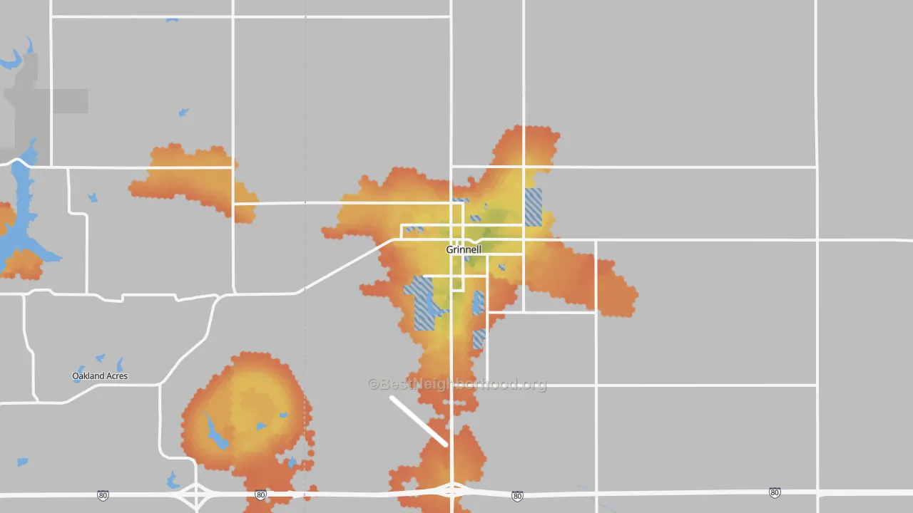 Bike Grade map of 50112, IA