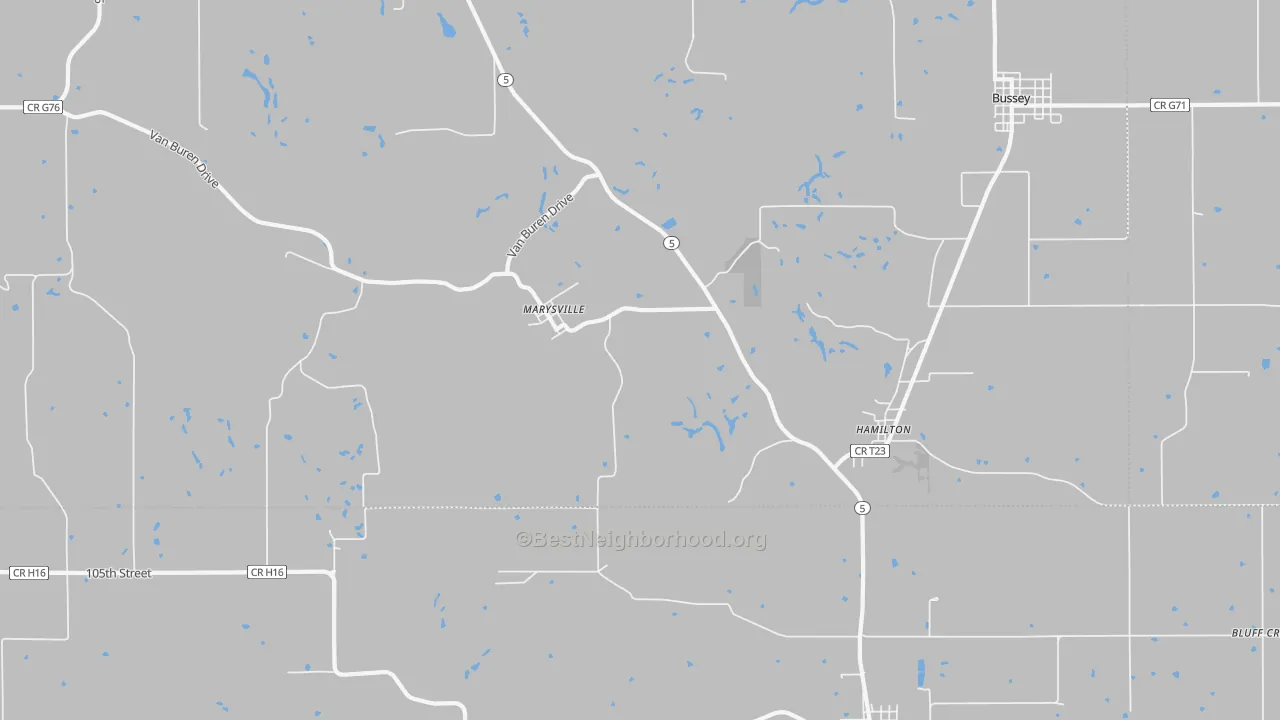 Bike Grade map of 50116, IA
