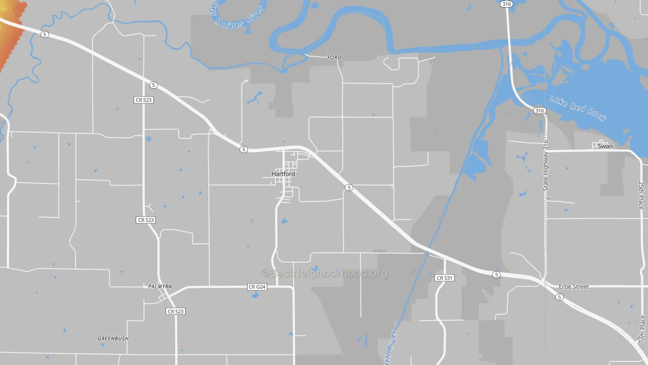 Bike Grade map of 50118, IA
