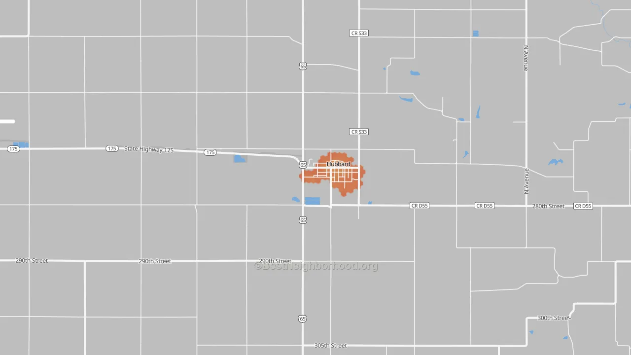 Bike Grade map of 50122, IA
