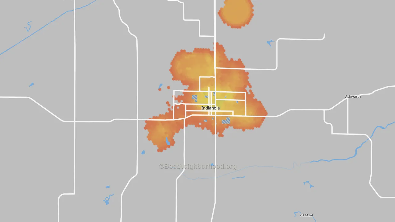 Bike Grade map of 50125, IA