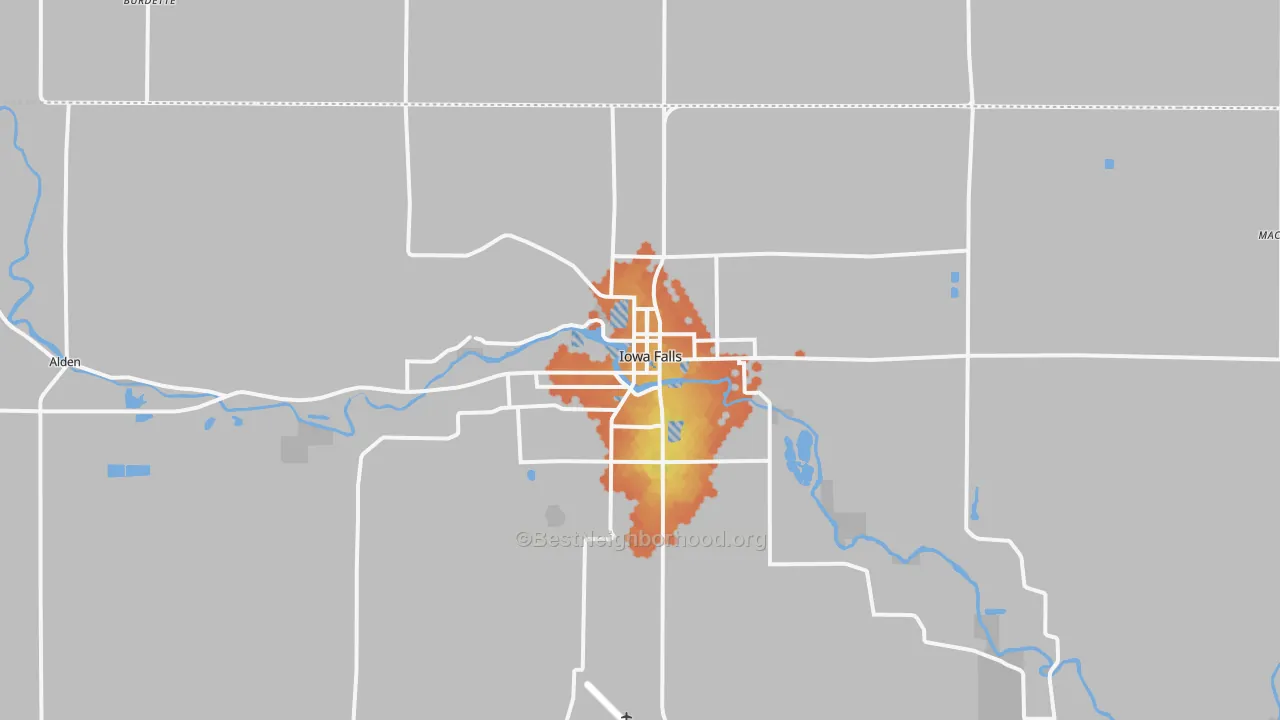 Bike Grade map of 50126, IA