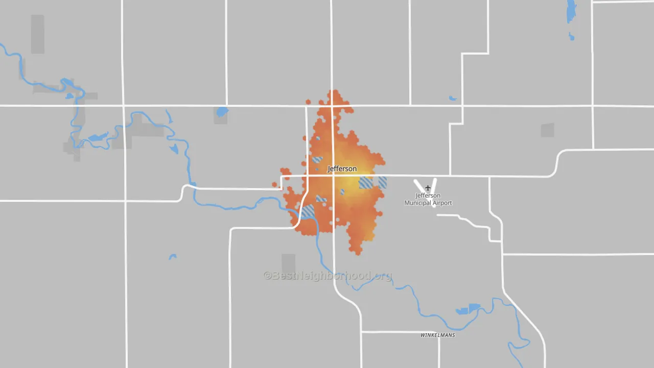 Bike Grade map of 50129, IA