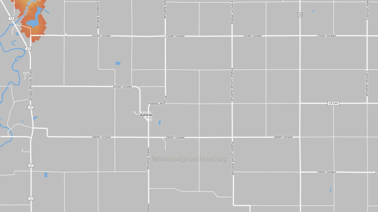 Bike Grade map of 50132, IA