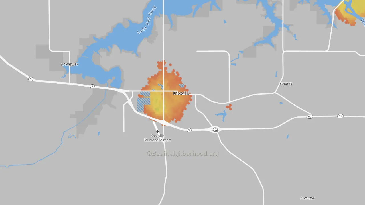Bike Grade map of 50138, IA
