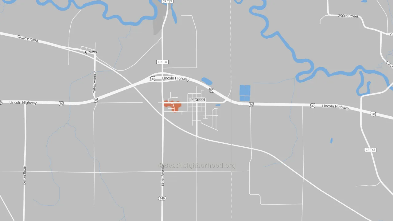 Bike Grade map of 50142, IA