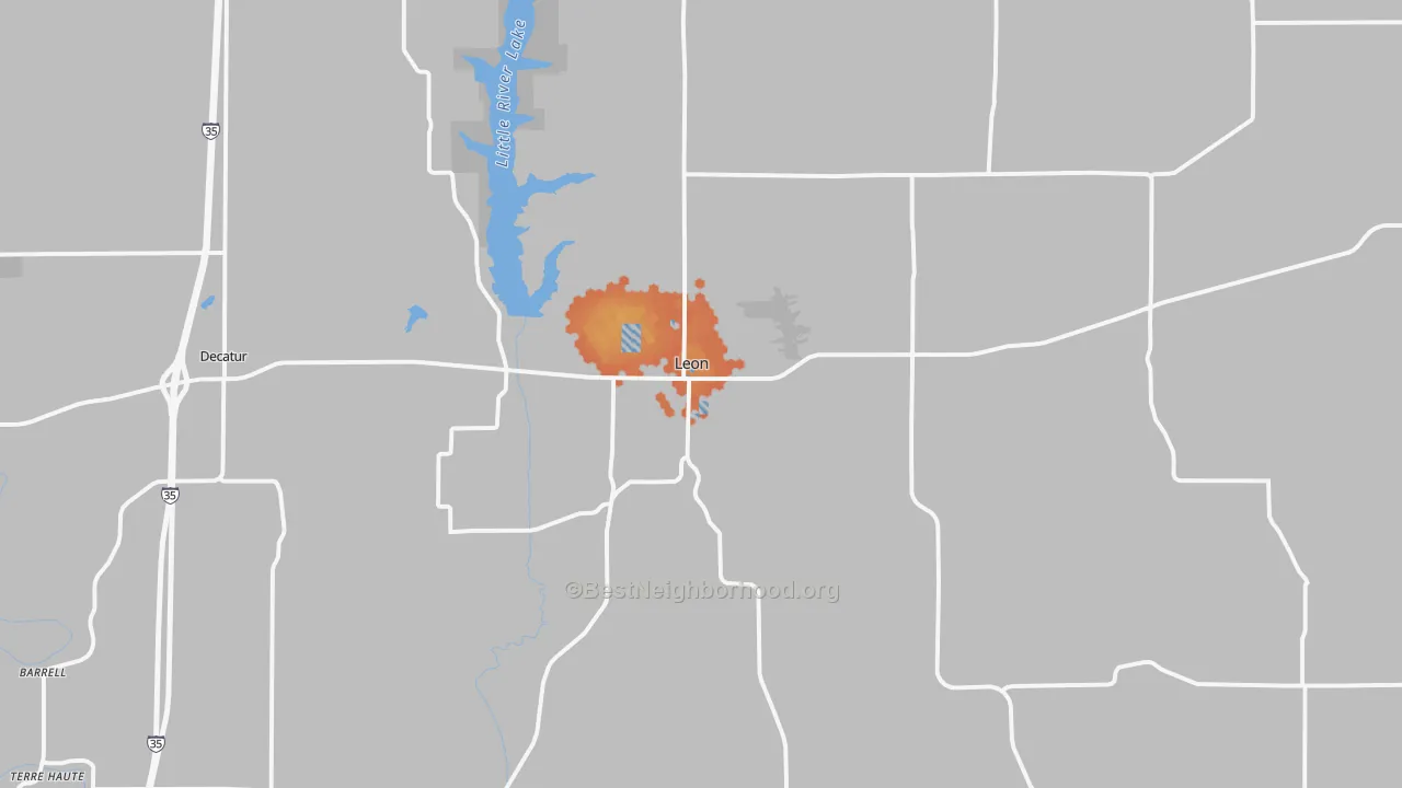 Bike Grade map of 50144, IA