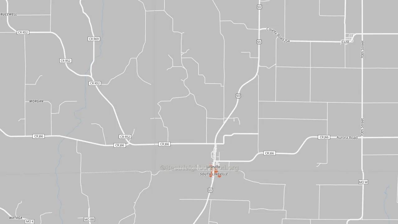Bike Grade map of 50147, IA