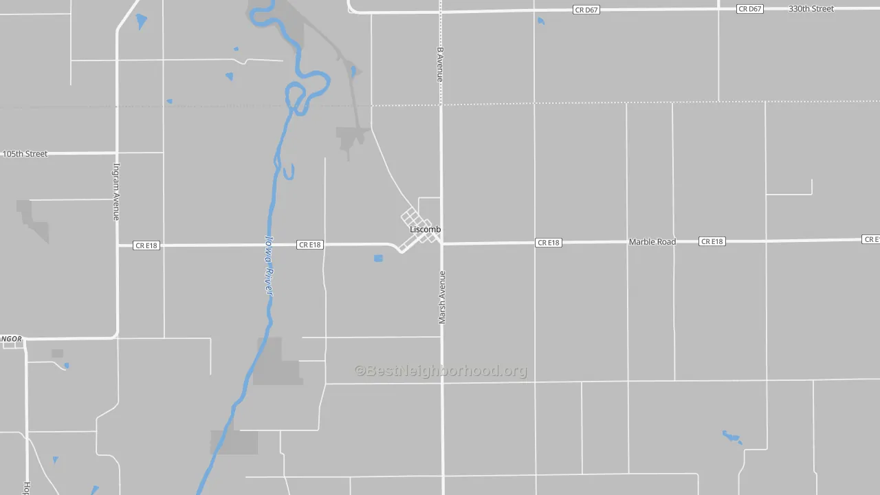 Bike Grade map of 50148, IA