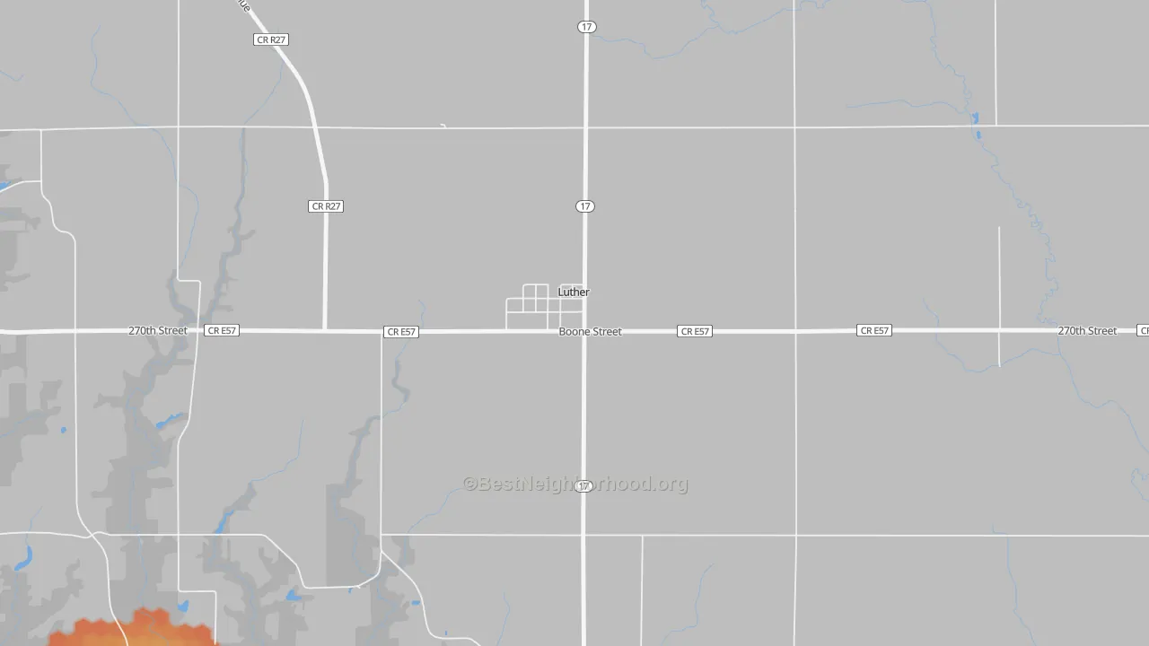 Bike Grade map of 50152, IA