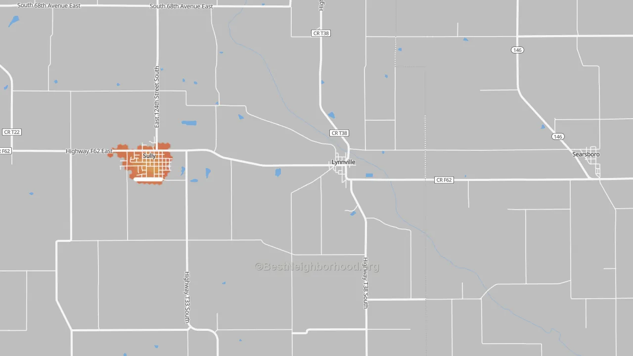 Bike Grade map of 50153, IA
