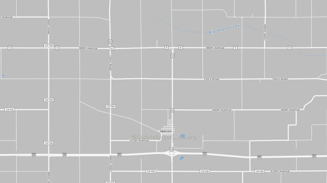 Bike Grade map of 50157, IA