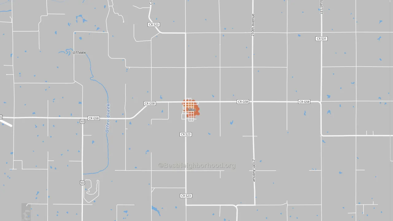 Bike Grade map of 50166, IA
