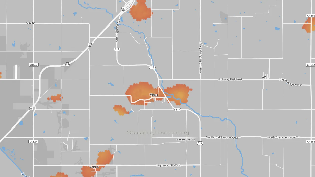 Bike Grade map of 50168, IA