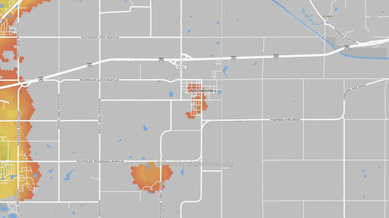 Bike Grade map of 50169, IA