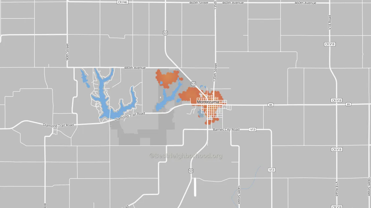 Bike Grade map of 50171, IA