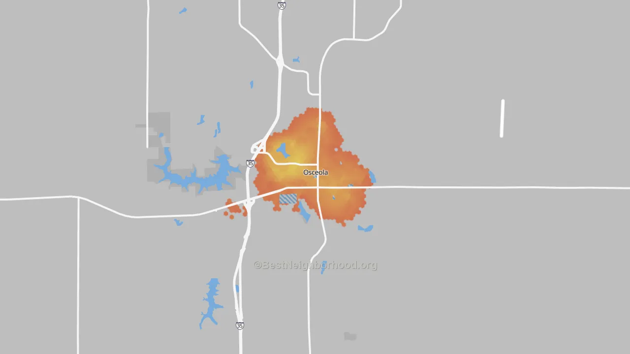 Bike Grade map of 50213, IA