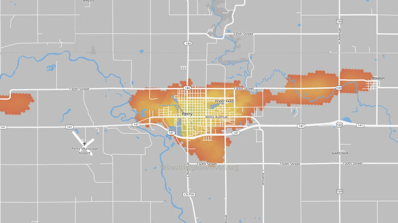 Bike Grade map of 50220, IA