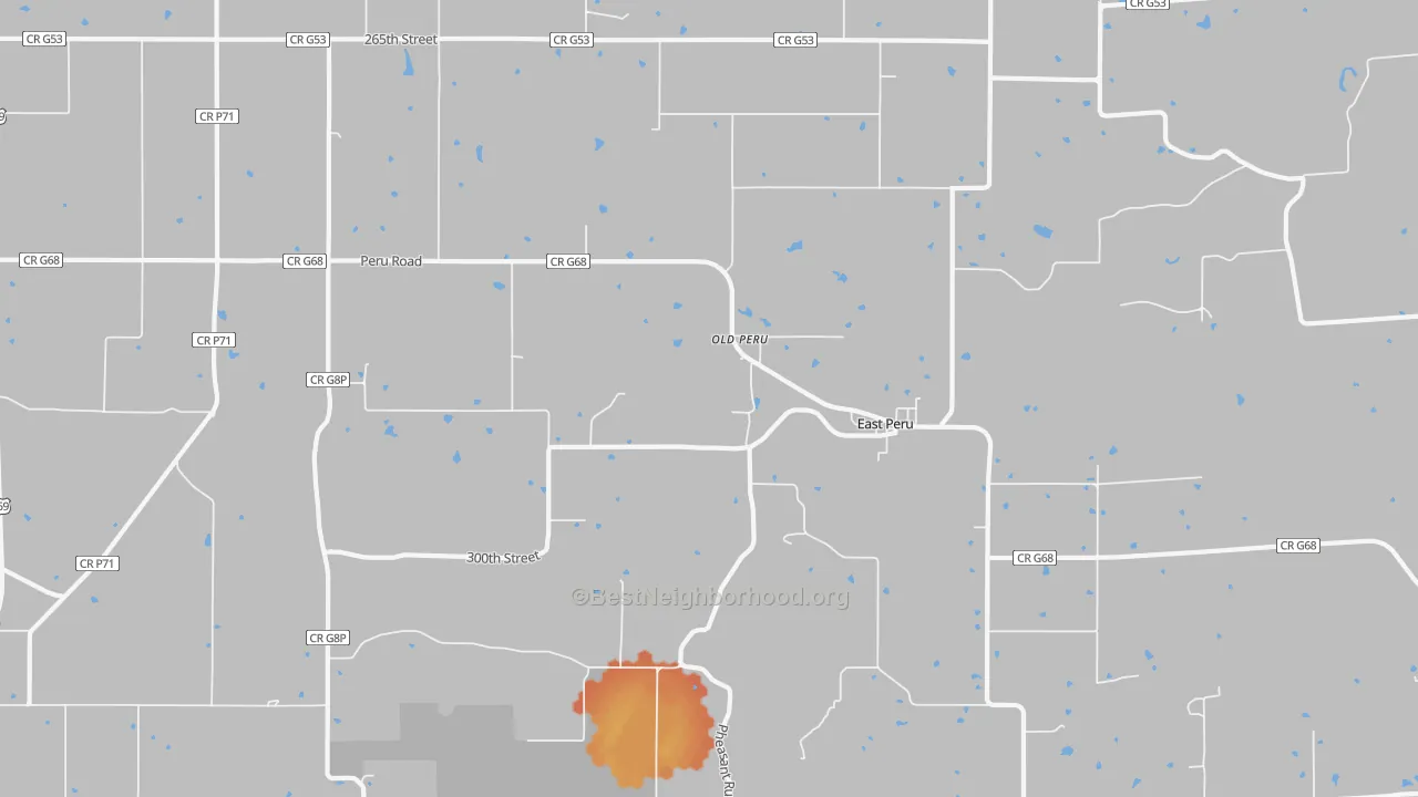 Bike Grade map of 50222, IA