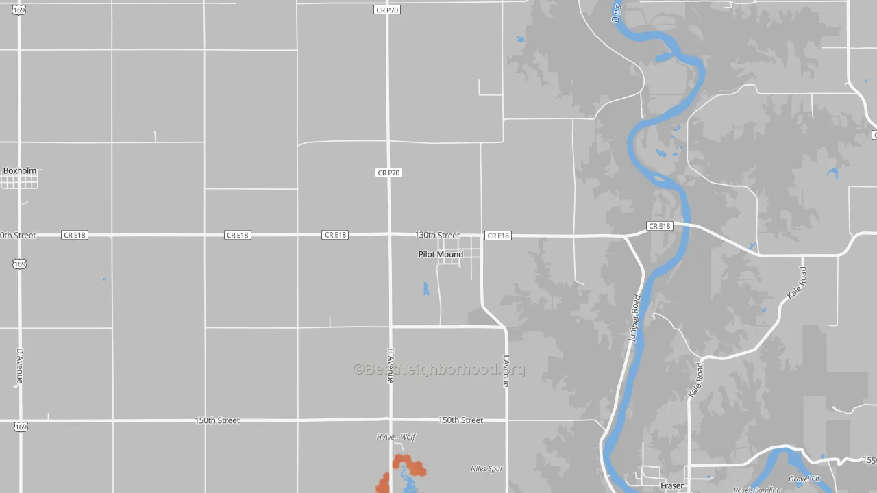 Bike Grade map of 50223, IA