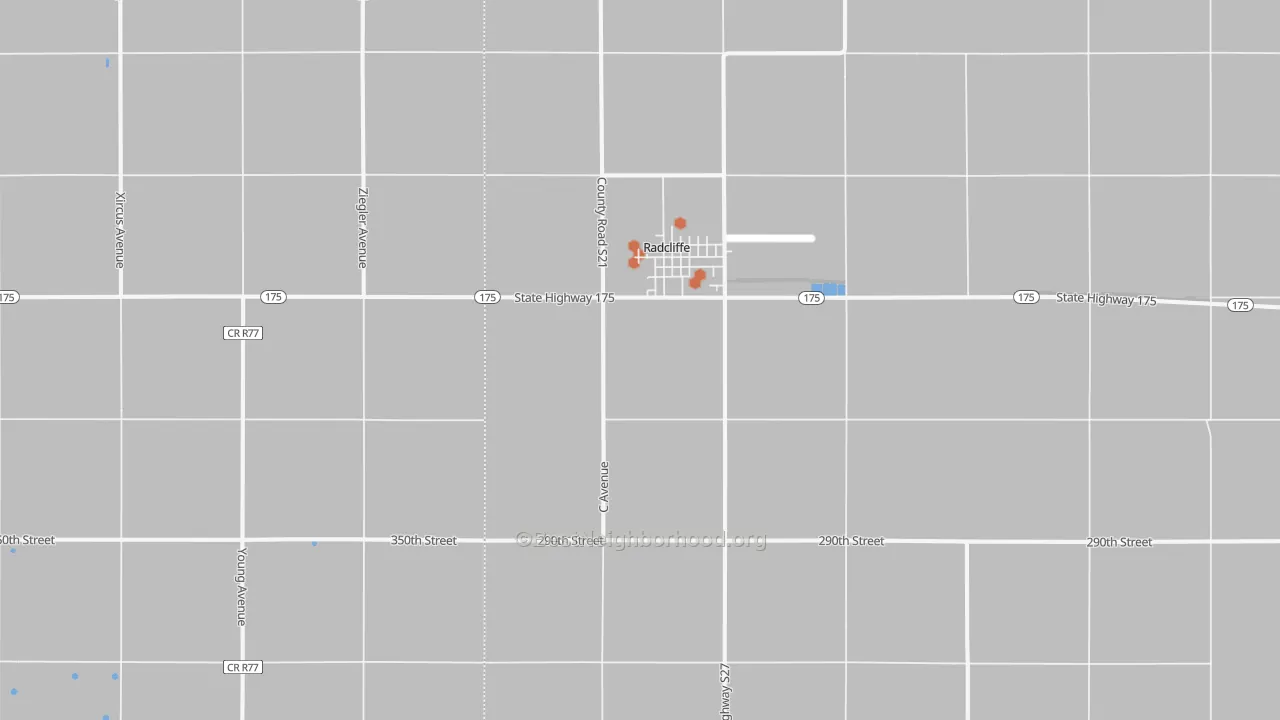 Bike Grade map of 50230, IA