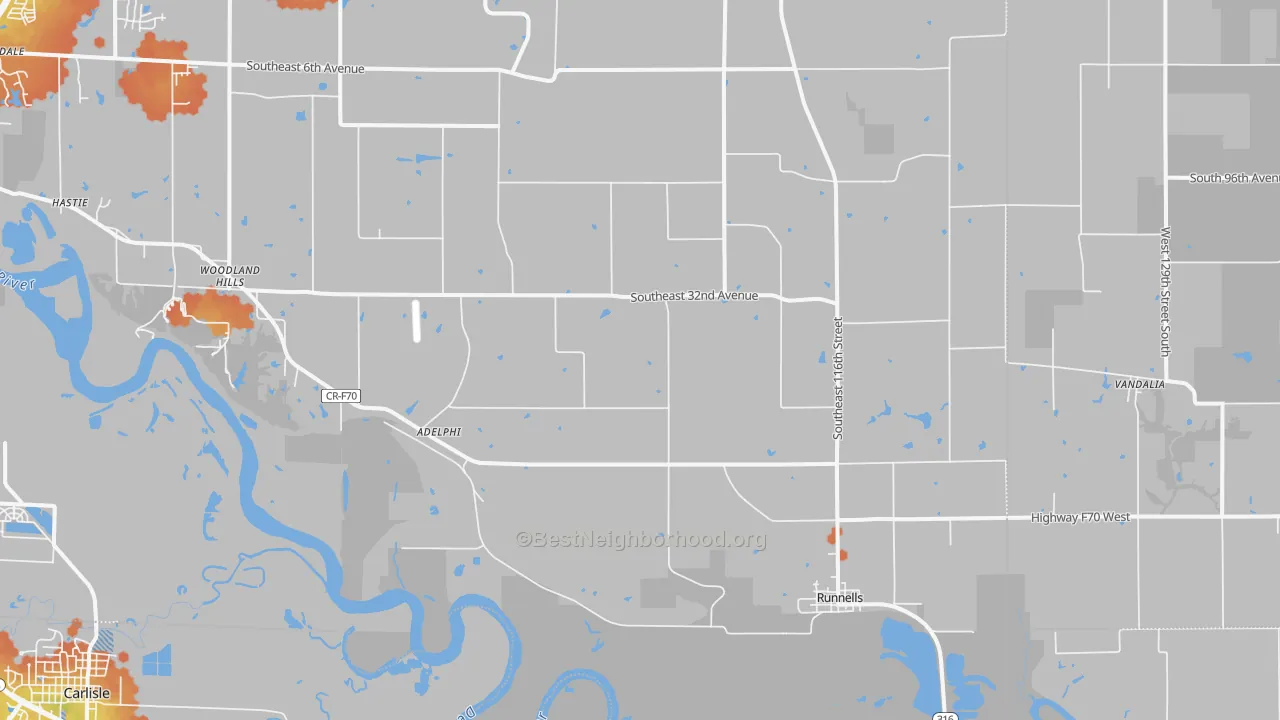 Bike Grade map of 50237, IA