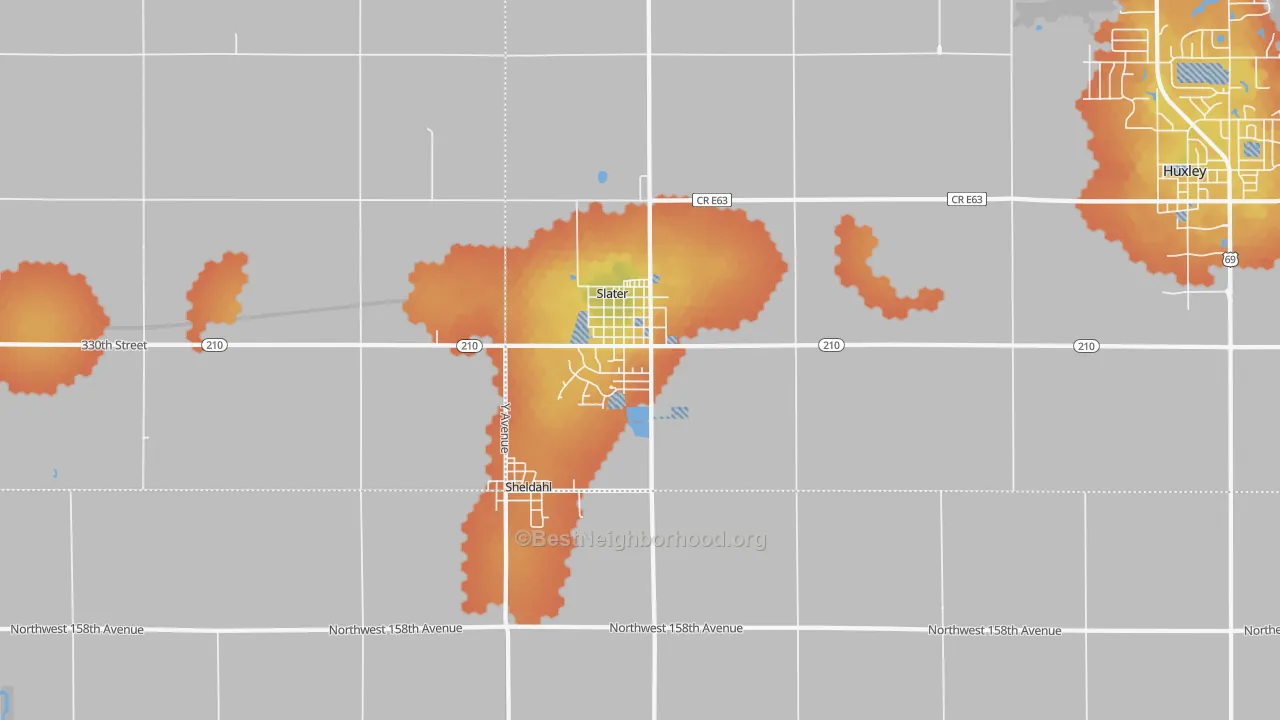 Bike Grade map of 50244, IA
