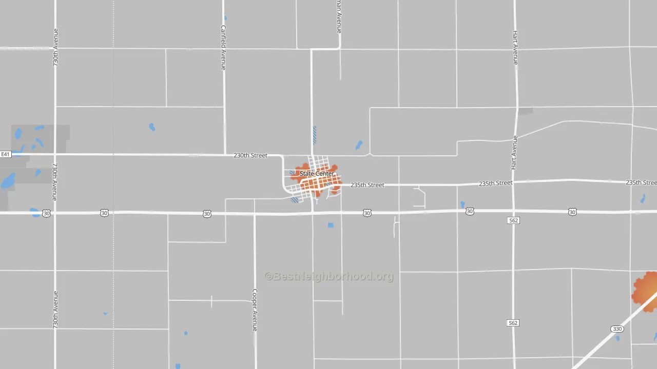 Bike Grade map of 50247, IA