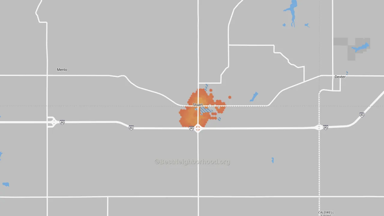 Bike Grade map of 50250, IA