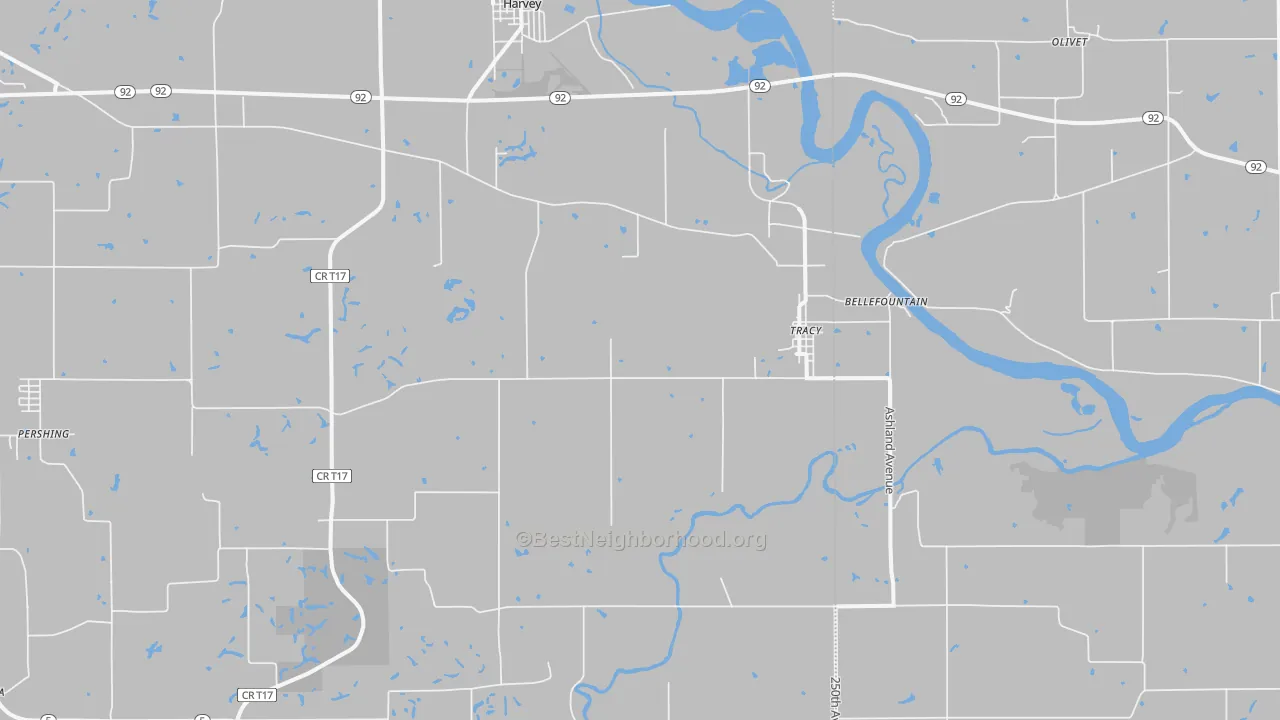 Bike Grade map of 50256, IA