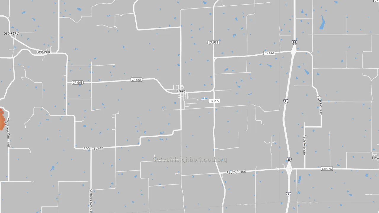 Bike Grade map of 50257, IA